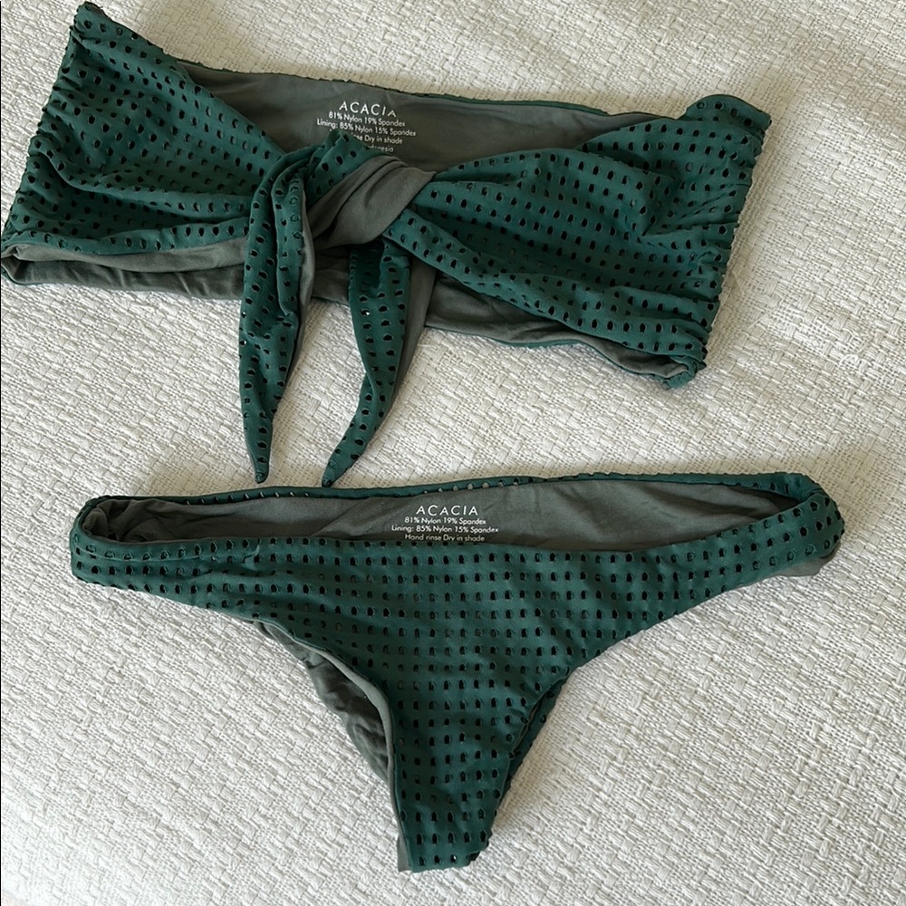 Acacia Swimwear Bikini - cyan mesh